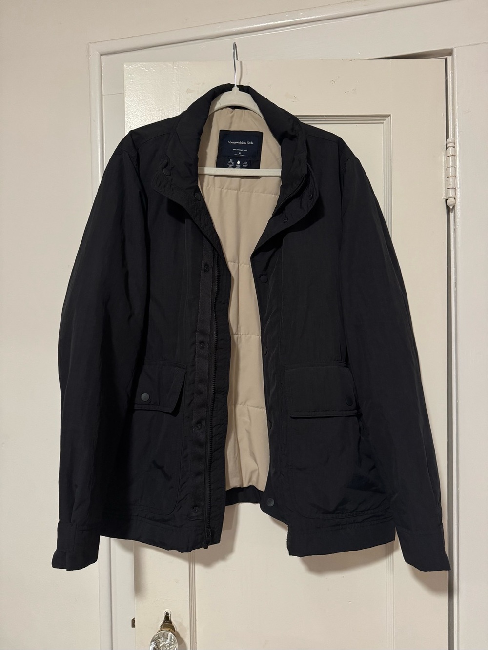 Abercrombie & Fitch Men’s Black Water-Resistant Field Jacket XL